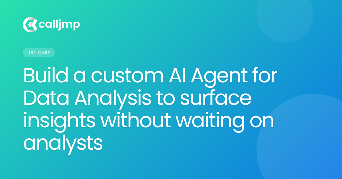 Build a custom AI Agent for Data Analysis to surface insights without waiting on analysts