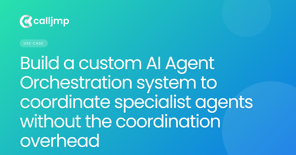 Build a custom AI Agent Orchestration system to coordinate specialist agents without the coordination overhead
