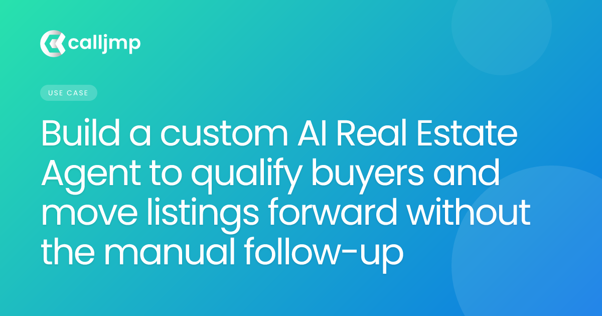 Build a custom AI Real Estate Agent to qualify buyers and move listings forward without the manual follow-up