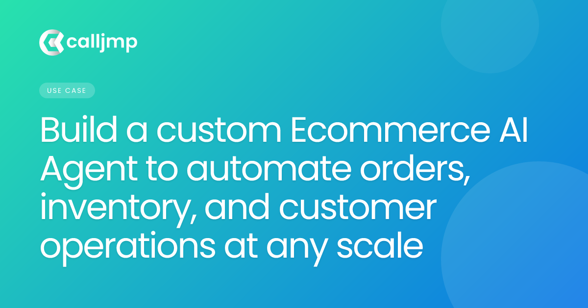 Build a custom Ecommerce AI Agent to automate orders, inventory, and customer operations at any scale