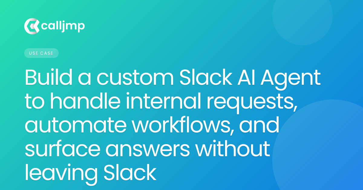 Build a custom Slack AI Agent to handle internal requests, automate workflows, and surface answers without leaving Slack